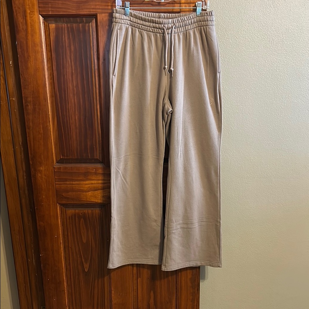 PINK Victoria's Secret Tan Track Pants with Relaxed Fit